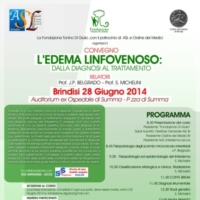 � L�Edema linfovenoso:  dalla diagnosi al   trattamento�. Convegno SABATO  Fondazione Tonino Di Giulio Brindisi