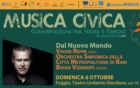 FOGGIA :  DOMENICA 6 OTTOBRE MUSICA CIVICA