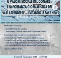 MESAGNE : CORSO GIORNALISTI : IL VALORE SOCIALE DEL DONARSI