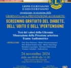 FASANO : LIONS CLUB E LEO CLUB : PREVENZIONE