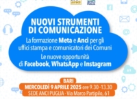 BARI : CORSO ANCI-META SU COMUNICAZIONE E SOCIAL MEDIA