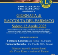 FASANO : RACCOLTA FARMACI
