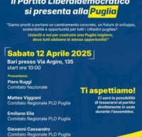 PUGLIA : PARTITO LIBERALDEMOCRATICO INCONTRA GLI ISCRITTI