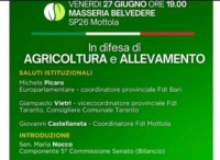 PUGLIA : DOPPIO APPUNTAMENTO A TUTELA DELL'AGRICOLTURA