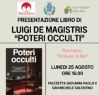 SAN MICHELE SALENTINO : DE MAGISTRIS PRESENTA "POTERI OCCULTI"