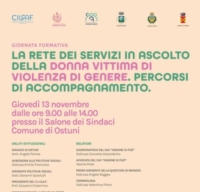 OSTUNI : GIORNATA FORMATIVA PER LE VITTIME DI VIOLENZA DI GENERE