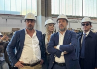 BRINDISI :  IL MINISTRO SALVINI IN VISITA ALLA PROGRESSO E LAVORO