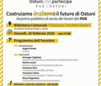 OSTUNI : AVVIATA REDAZIONE NUOVO PUG