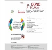 FRANCAVILLA FONTANA : GIORNATA DEL RENE : INFORMAZIONE E SENSIBILIZZAZIONE