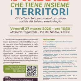 BRINDISI LECCE : CSV E TERZO SETTORE : INCONTRO STRATEGICO