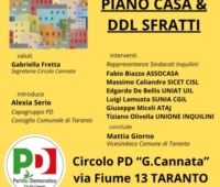 TARANTO : PIANO CASA E DDL SFRATTI : DIBATTITO