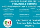 TARANTO : PD : INIZIATIVA