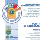 FASANO : LIONS E LEO CLUB SOSTENGONO "ZAINO SOSPESO"