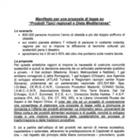 Prodotti tipici regionali e dieta mediterranea, parte la raccolta firme