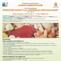 EVENTO FORMATIVO IN MATERIA DI SICUREZZA ALIMENTARE A BRINDISI IL 6, 7 E 8 SETTEMBRE. 